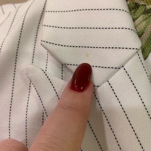 Paul & Zera Jackets & Coats - Paul & Zera White w/ Black Pinstripe Blazer Sz L Paul & Zera Jackets & Coats - Paul & Zera White w/ Black Pinstripe Blazer Sz L